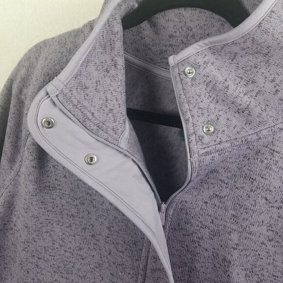 CHAMPION Woman's XL Purple heather Jacket Sweater Knit Zip Pockets Outdoors - Picture 11 of 16